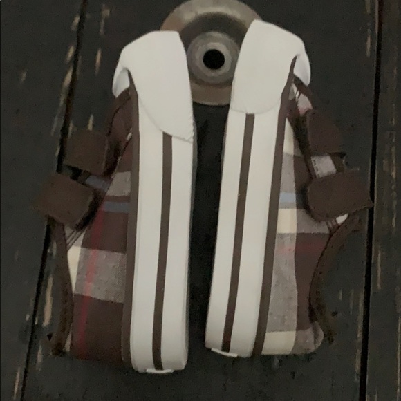 GYMBOREE Infant Plaid Velcro Sneaker - Brown - Picture 6 of 12